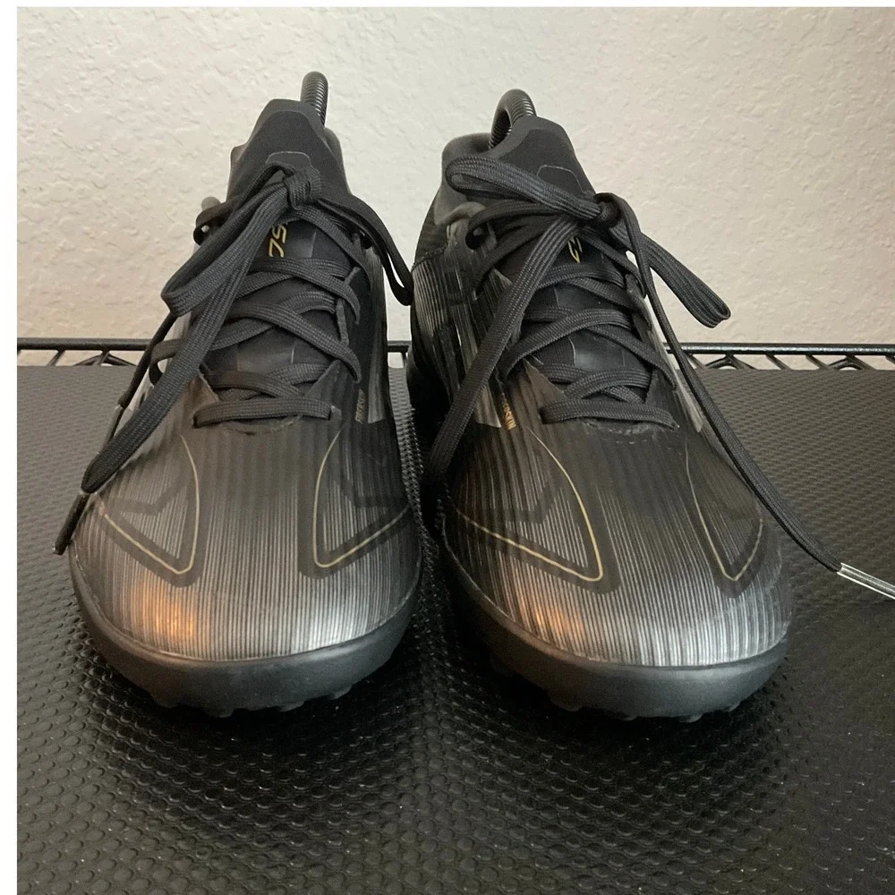 Adidas F50 League Turf Soccer Shoes Core Black Gold Metallic Men's 7 S652